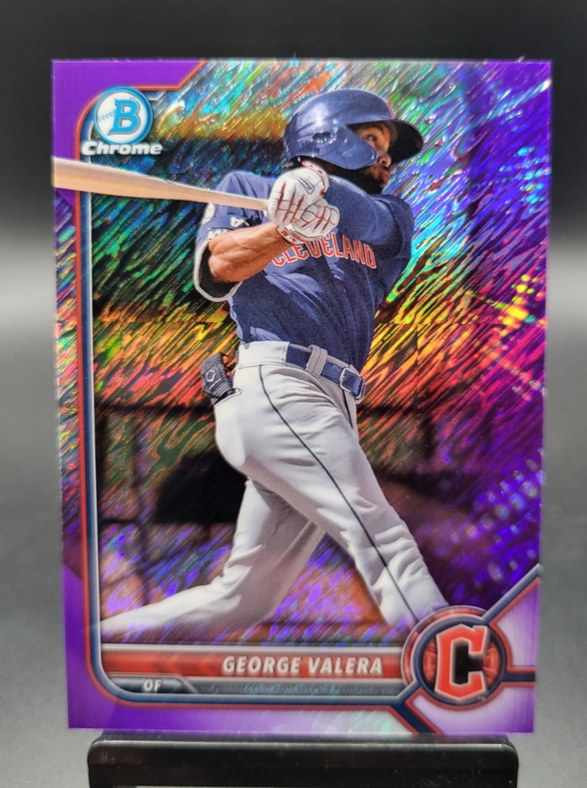 George Valera 2022 Bowman Chrome #'d /250 Purple Refractor 1st Guardians #BCP-22