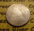 1875 Seated Liberty Dime Coin 1837-1891 #M19  Cull Grade Coin