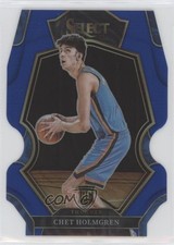 2022 Panini Select Premier Level Blue Prizm Die-Cut /249 Chet Holmgren #196 0kr0