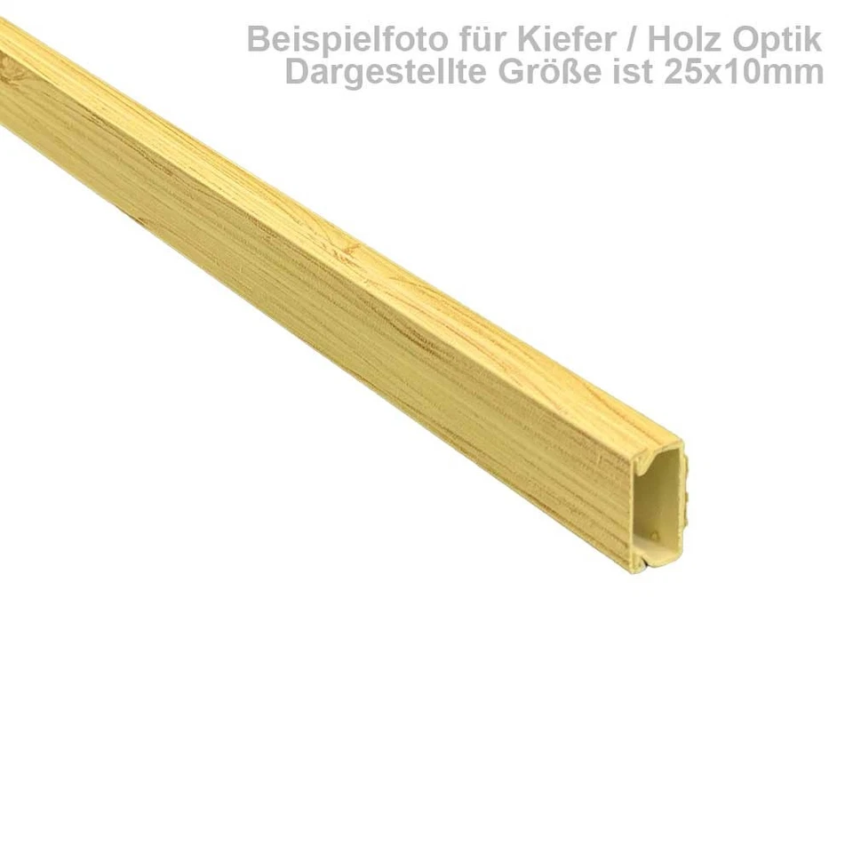 Kabelkanal Holzoptik Kiefer/Fichte 100x60mm – 2x1m – mit Deckel, Schrauben - Bild 2 von 4