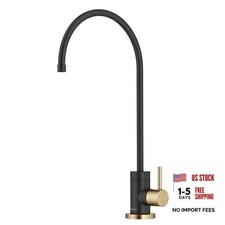 KRAUS Purita Single Handle Drinking Brushed Brass/Matte Black Filter Faucet