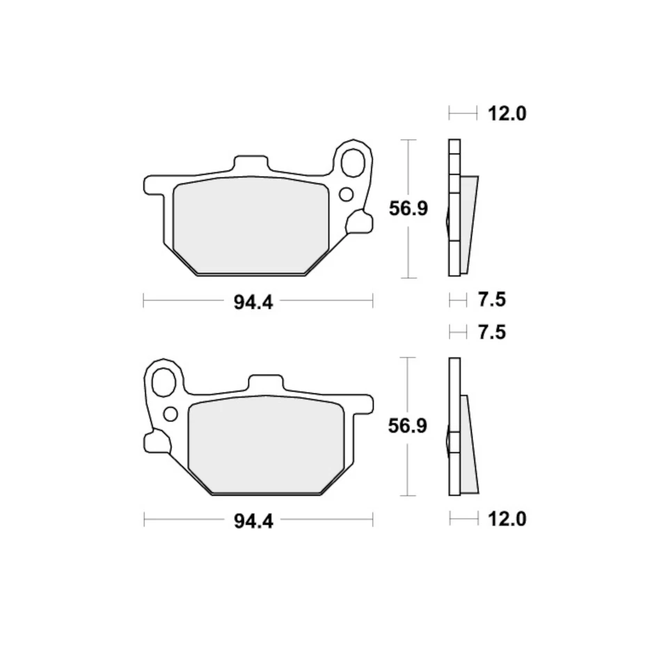 Pastillas de freno para YAMAHA XS 750 SE 1980 derecha/delantera calle SBS Foto 2 de 4