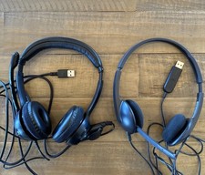 Logitech Logi H390 A00086 USB Headset & Logitech A-00044 Headset Lot Of 2