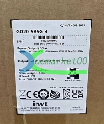 1PC INVT Inverter GD20-5R5G-4 380V/5.5KW New &ex