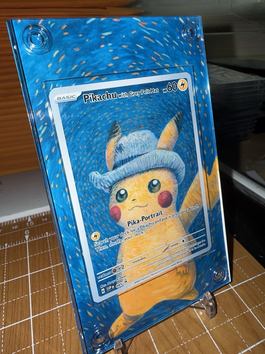 Pokemon Pikachu with Grey Felt Hat Promo #085 - Extended Art Case