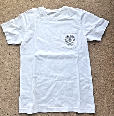 NEW Chrome Hearts CH Short Sleeves White T shirt Tee M logo St