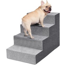Heeyoo Dog Stairs for Small Dogs, 4-Step Dog Steps for High Bed and Couch, Hi...