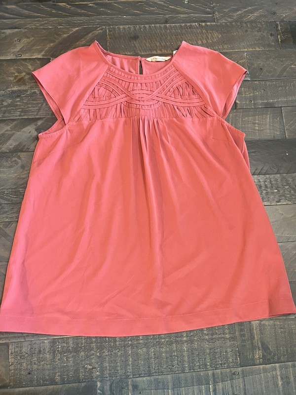 Soft Surrounding Flowy Coral Pink Top Size S