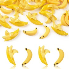 50pcs Artificial Bananas Tiny Bananas Miniature Banana for Home House Grocery...