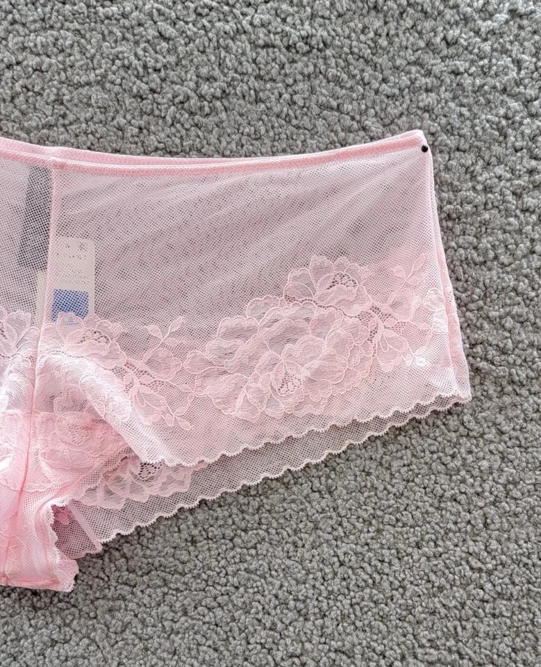 Ropa interior corta Natori Flora para niña XL rosa perfecto cintura elástica tirar Foto 4 de 4