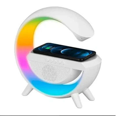 CECARO GROUP Lampada da tavolo e caricabatterie wireless altoparlante Bluetooth multifunziona