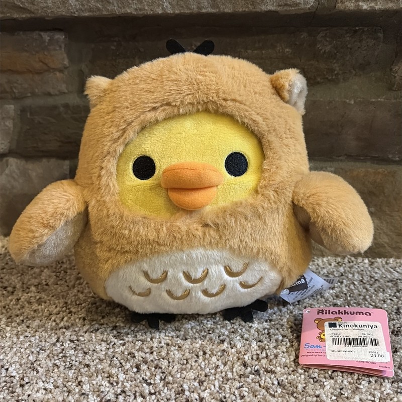 Kiiroitori Owl Plush Medium - San-X Originals Rilakkuma New With Tags