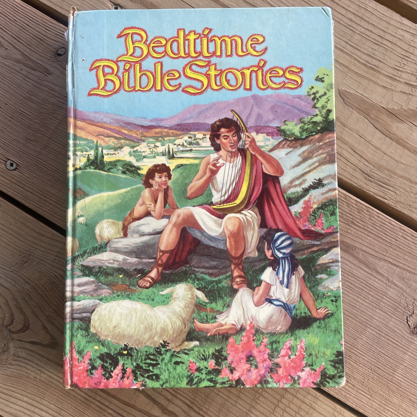 Vintage 1955 Bedtime Bible Stories Children Hardcover, Whitman Publishing,  USA