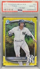 2025 Edgleen Perez Bowman Chrome (RC) Yellow Mega Box #BCP-80 PSA 10 #1/75 🔥🔥