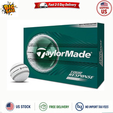 TaylorMade Tour Response Stripe Golf Balls - White/Black Stripe - One Dozen