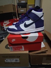 Nike Dunk High Purple Midnight Navy Leather Athletic Shoes 6 Youth DH9751-100