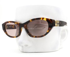 Miu Miu Sunglasses SMU A03F 14L-20I Polished Honey Brown Havana Purple with Case