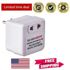 Compact 50W Step Down Converter for Safe International Travel - 220V to 110V