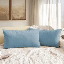 12x20 Pillow Cover Inch Set of 2 Lumbar Pilow Covers Summer Light Blue Throw Pil