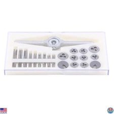 30-Piece Metric Tap and Die Set with Adjustable Wrench – Precision Tool Kit