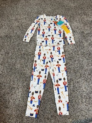 NWT Posh Peanut Christmas Bamboo Nutcracker Beige Two Piece Pajama Set - 3T/4T