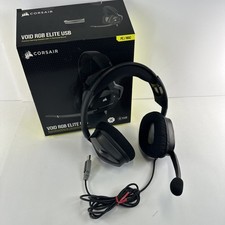 Corsair VOID RGB Elite USB Wired Gaming Headset Carbon Tested Working Box