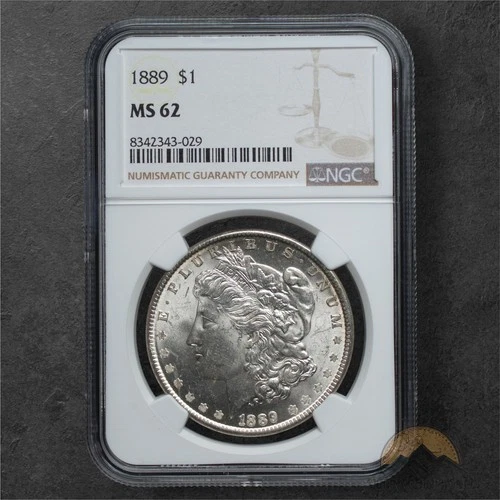 1889 Morgan Silver Dollar $1 - MS62 NGC - Philadelphia