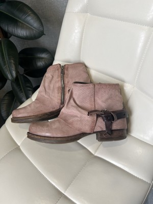 A.S. 98 Avantgarde Pink Leather Women s Biker Boots Airstep Rick Owens Vibe