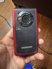 Samsung Hmx-W190Rn/XAA Camcorder/Camera Blk/Red 3m/10Ft Waterproof 2m/6.5ft Shok