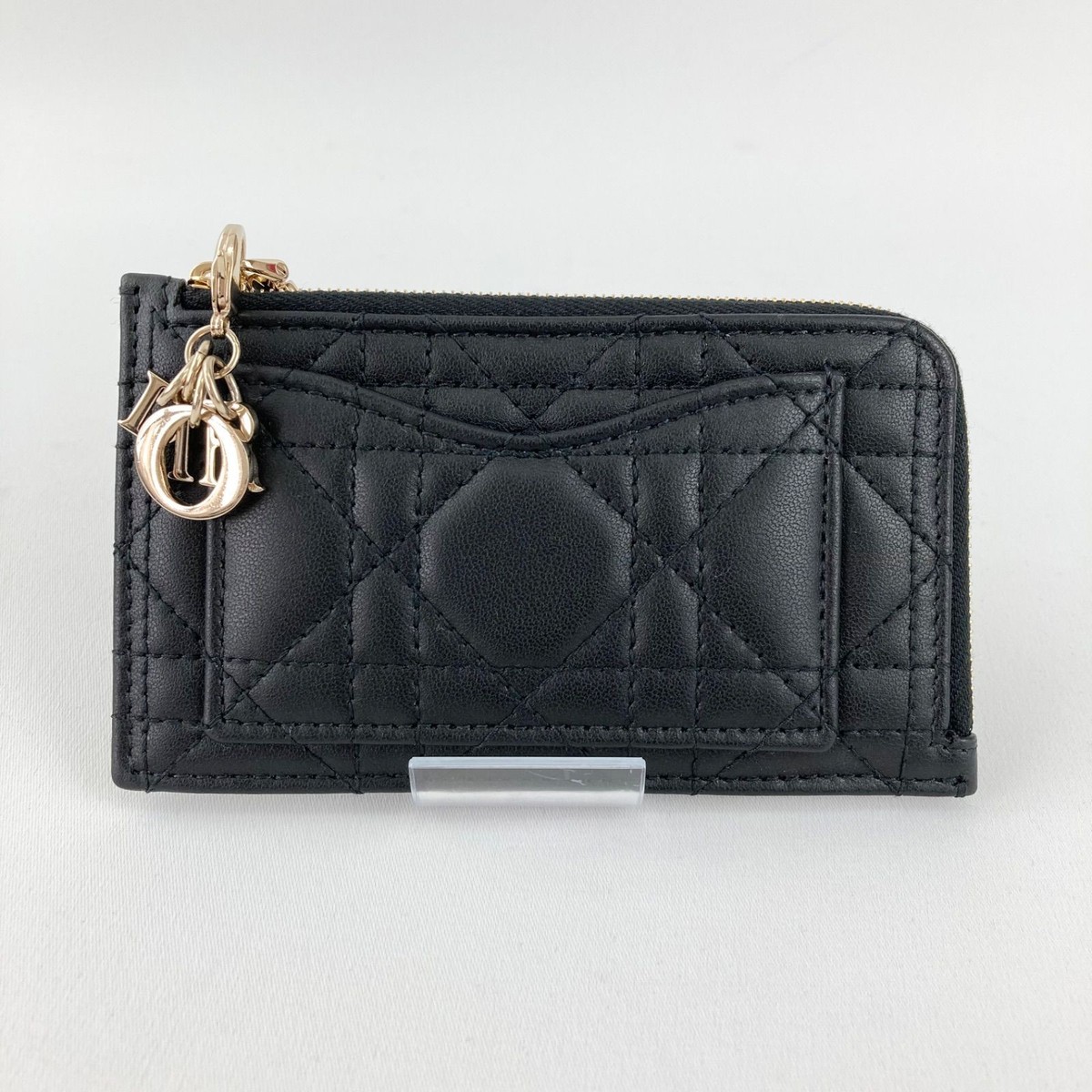 near mint Dior Lady Dior Cosmos Zip Card Holder current model card