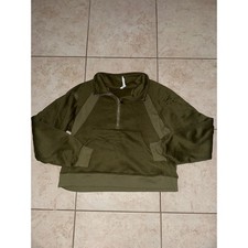 Lululemon Scuba Oversized Half Zip Funnel Neck Pullover Olive Green Size 12