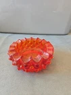 Vintage Fenton Amberina Orange Hobnail  Trinket/Ashtray