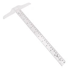 T-Square 30Cm/12Inch Plastic Transparent T Ruler Double Side Measuring T-Ruler