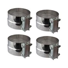 Northeastern Exhaust (4 Pack) 3.5" ID/OD Lap Joint Exhaust Band Clamps