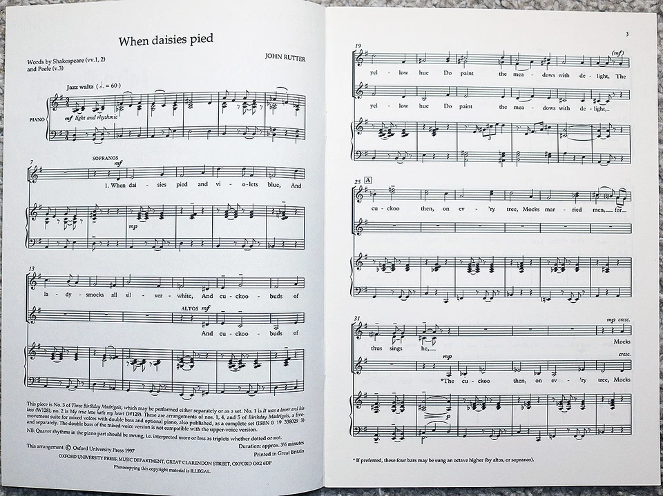 Lot of 23 Secular Popular Folk Vocal Choral Octavos Sheet Music for Choir - Image 3 of 3