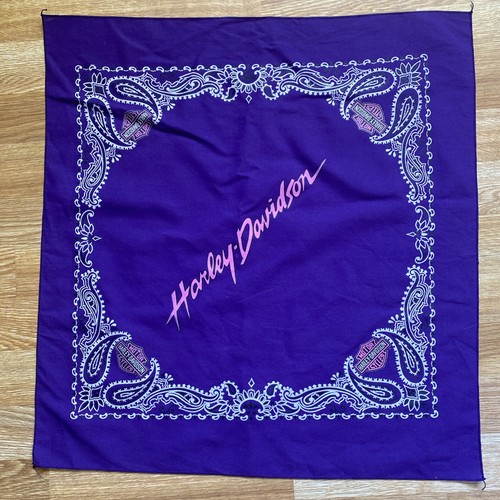 Harley Davidson Motorcycles Purple & Pink Cotton Blend Bandana Dew Do Rag