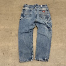 Y2K Dickies Baggy Skater Grunge Blue Denim Carpenter Jeans 38x32