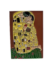 Gustav Klimt The Kiss Enamel Lapel Pin – Art Collectible Free Shipping