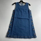 SEZANE SEZANE Nicila Shift Dress Women's Size US 4 Blue Denim