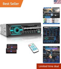 Compact Bluetooth Car Stereo With Fm App Control - Perfect For Classic Cars