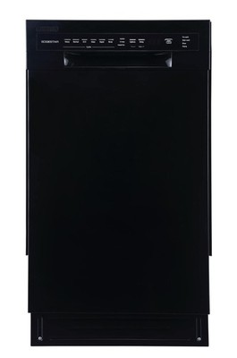Built In Dishwasher 18 Inch 8 Place Setting Black EdgeStar BIDW1802 BIDW1802BL