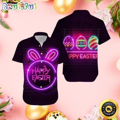 Happy Easter Day Hawaiian Aloha Shirts Beach Shirt Find Bunny Eggs Neon_hbl_13