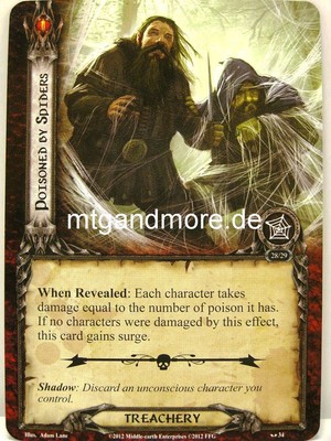 Lord of the Rings LCG  - 1x Poisoned by Spiders  #034 - On the Doorstep