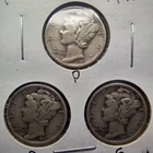 1941 PDS Mercury Dimes - Set of 3 - Very Fine Condition. -#0179