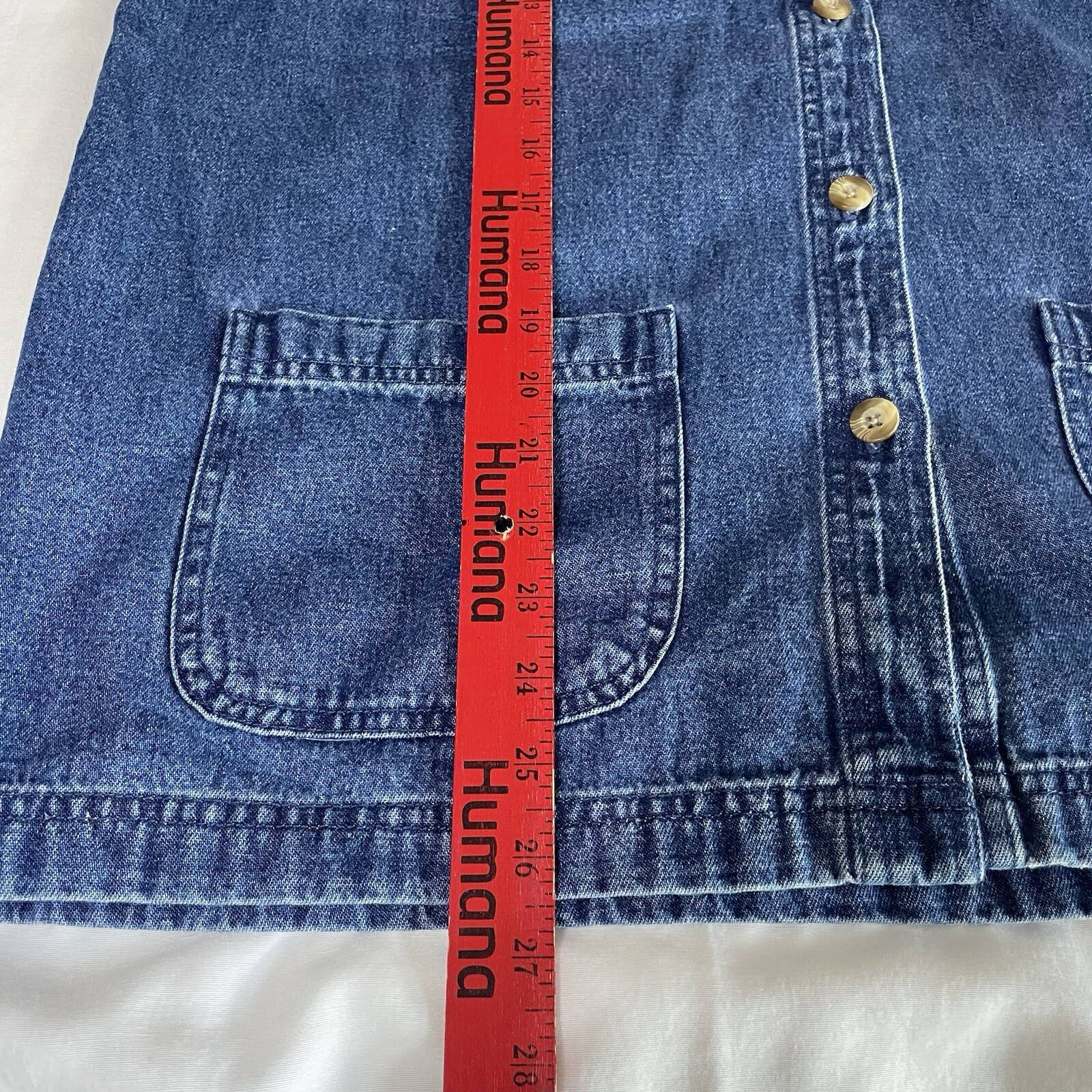 Classic Elements Denim Shirt Shacket Christmas Em… - image 7