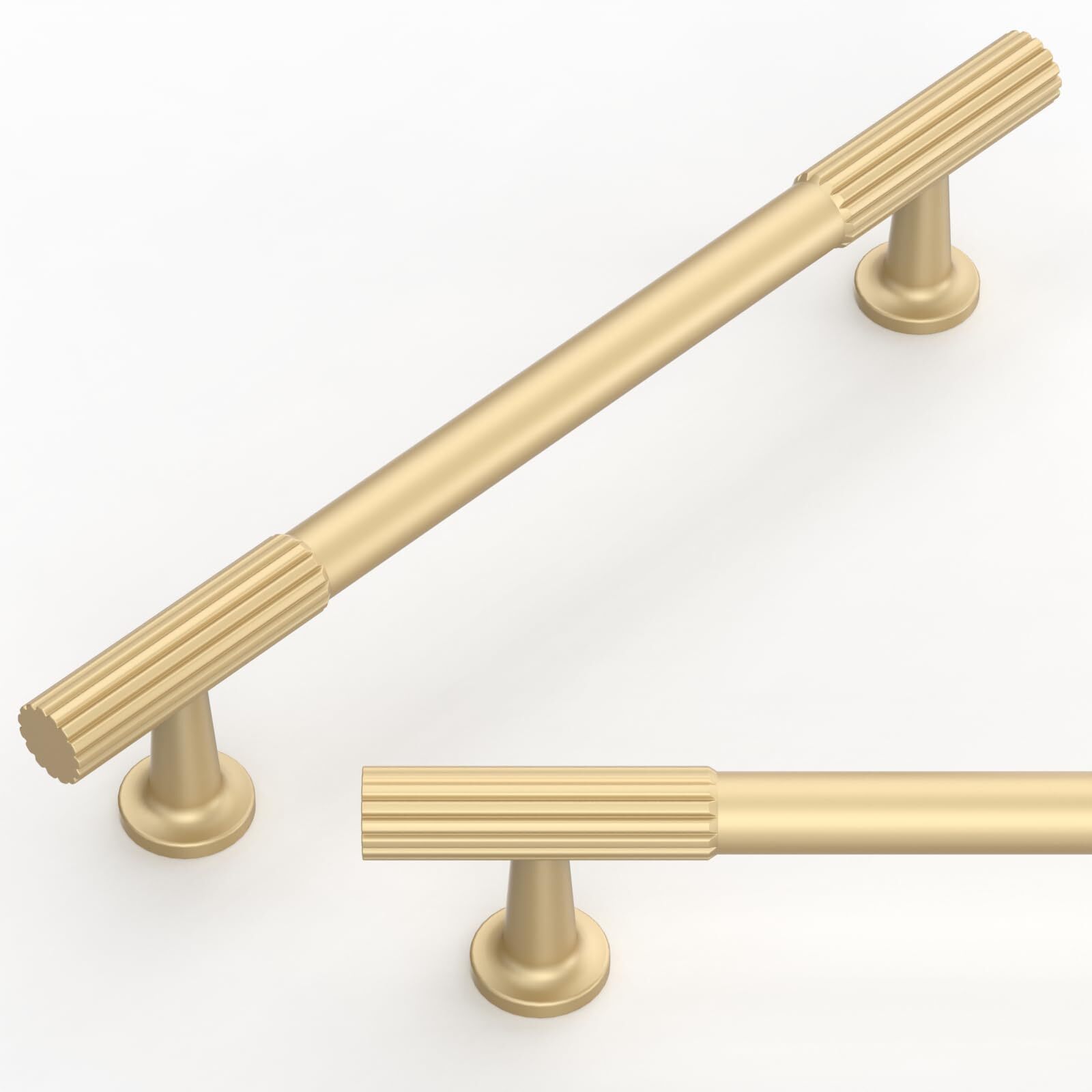 10 Pack 5 Inch Gold Cabinet Pulls for Kitchen Drawer Hardware