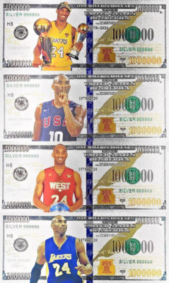   Kobe Bryant   NBA Legend   4 x Colorful Golden Notes
