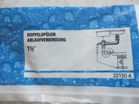 "DoppelspüLen Ablaufverbindung 1 1/2\" Kunststoff Siphon"