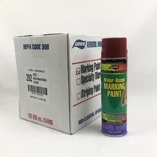 CASE Of 12 Aervoe 292 RED Water Based Marking Paint 12  -20oz Cans   BRAND NEW