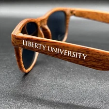 Liberty University EDU Sunglasses Brown Woodgrain Display